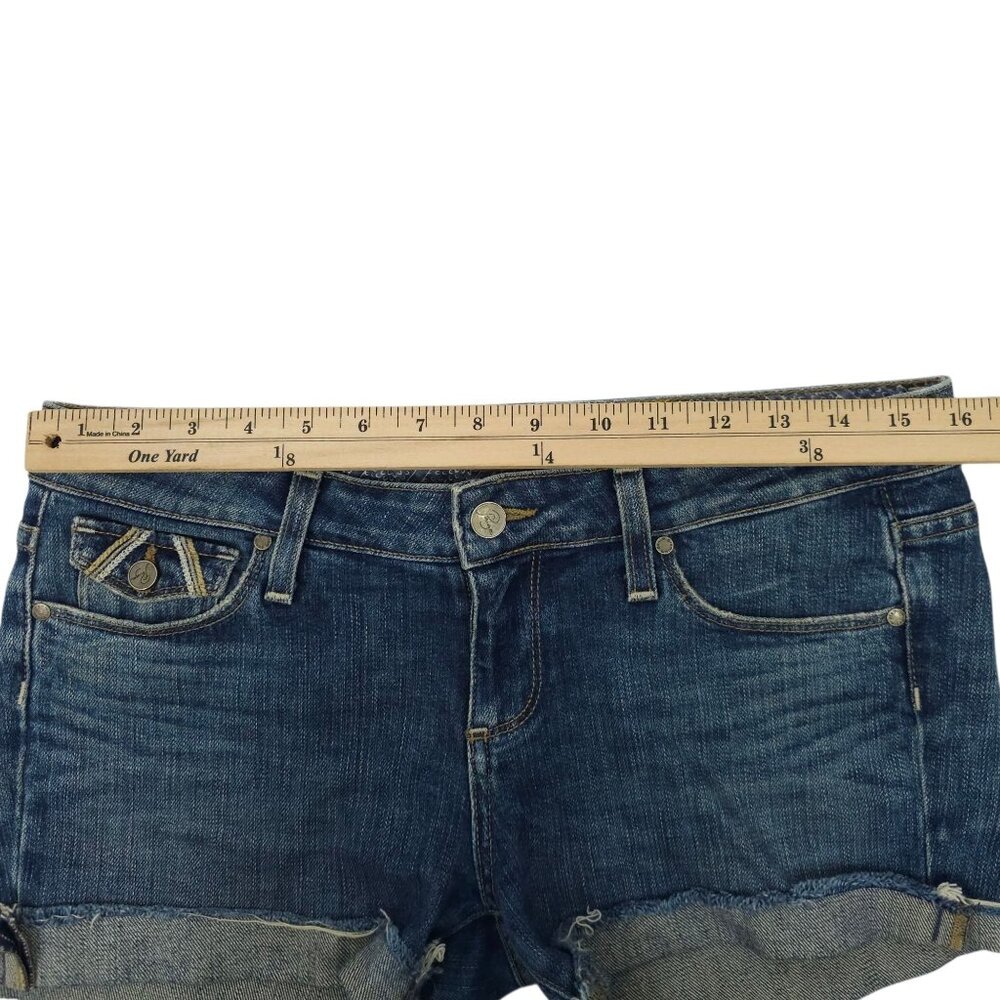 Paige Fairfax Premium Denim DIY Cut Off Shorts Womens Size 29 Flap Pockets - Picture 3 of 13